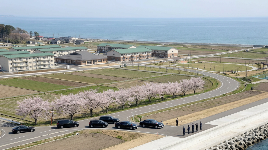 高市首相が福島を訪問し復興加速を誓う様子